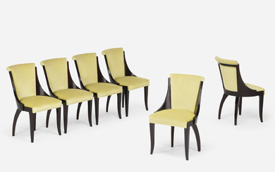 French Art Deco Dining chairs, set of six