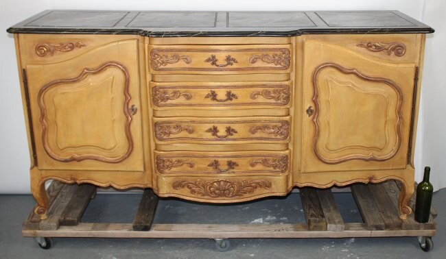 French Provincial faux painted sideboard with drawers