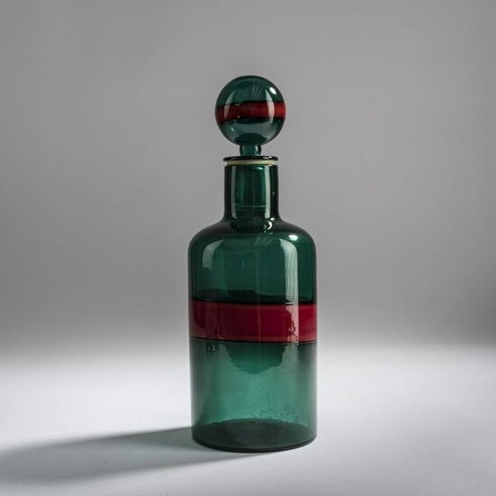 Fulvio Bianconi, Bottle with stopper, c. 1955