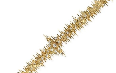 GEORGE WEIL, A VINTAGE ABSTRACT TEXTURED GOLD AND