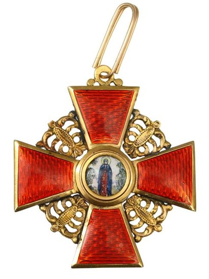 GOLD IMPERIAL RUSSIAN ORDER OF SAINT ANNE III CL.