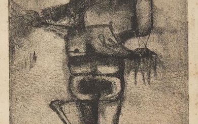 Geoffrey Clarke RA,British 1924-2014-Crucifixion 1954;etching with aquatint...