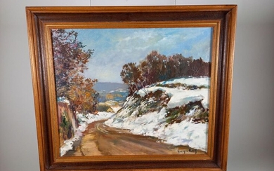Georges AVRIL Paysage de neige 38 x 44 cm... - Lot 31 - Richard Maison de ventes