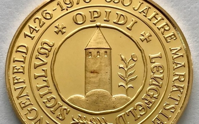 Germany - Medaille 1976 - 550 Jahre Marktsiegel Burglengenfeld - Gold