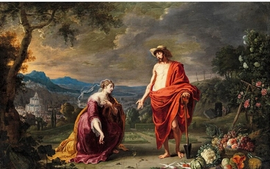 Gilliam Forchondt, tätig um 1645 – 1677, JESUS ALS GÄRTNER VOR DER KNIENDEN MARIA MAGDALENA (NOLI ME TANGERE)