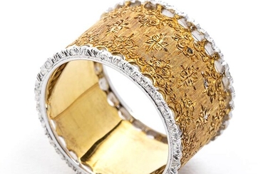 Gold and diamonds ring - by MARIO BUCCELLATI 18k two-color...