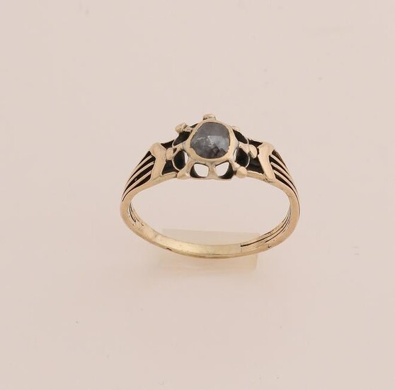 Gold ring with old diamond