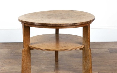 Gordon Russell (1892-1980) Oak, low round book or coffee table...