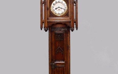 Gothic Revival Hall Clock