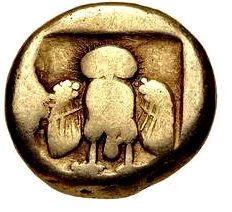 Greece (ancient) - Lesbos, Mytilene. EL Hekte – Sixth Stater, circa 454-428/7 BC - Gold