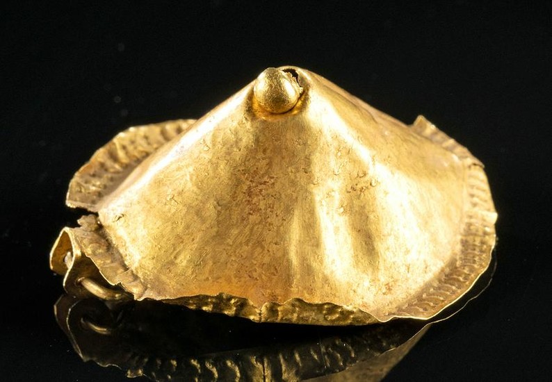 Greek 20K+ Gold Brooch of Mastoid Form, ex-Bonhams