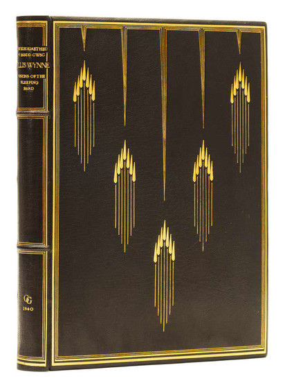 Gregynog Press.- Wynne (Ellis) Gweledigaetheu y bardd cwsc. Visions of the sleeping bard, one of 20 specially-bound copies, original purple morocco, gilt, Newtown, Gregynog Press, 1940.