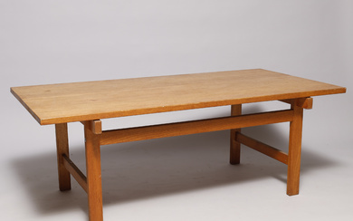 HANS J WEGNER. Coffee table made of solid oak with rectangular worktop. Andreas Tuck. Denmark.