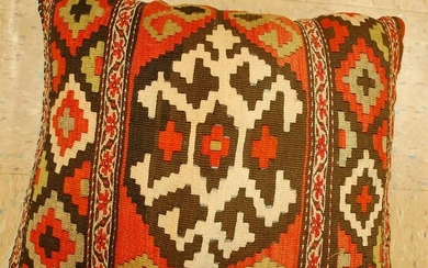 Hand Made of antique rug Pillow Cushion Rug 1'7" x
