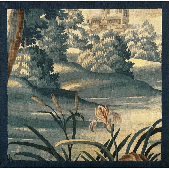 Handwoven Tapestry Landscape Scene.