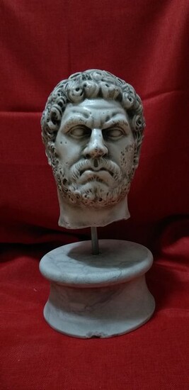 Head Emperor Caracalla - Neoclassical - Marble - Late 19th century