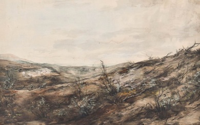 Hendrik Willem Mesdag (1831-1915) - The dunes of Scheveningen, The Netherlands - Pre-study Panorama Mesdag - 93 x 110 cm