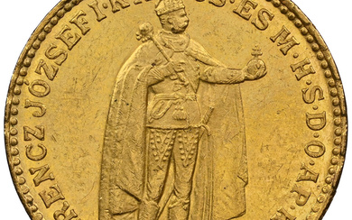 Hungary: , Franz Joseph I gold 20 Korona 1911-KB MS62 NGC,...