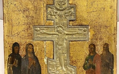 Icon, Storage icon - Bronze, Wood - 19th century