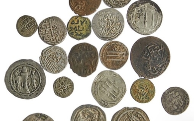 Islamic - Assortment of Types and Dynasties. Includes: Abbasid Dirham (3 - one with hornsilver)...