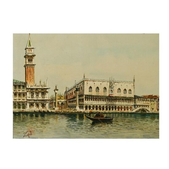 Italian School, Venice Scene, watercolor