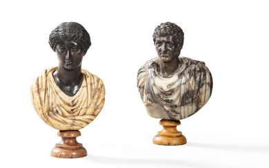 Italian, probably Roman late 18th century, A couple of Roman Emperors | Italie, probablement Rome fin XVIIIe siècle, Couple d'Empereurs romains, Italian, probably Roman late 18th century, A couple of Roman Emperors | Italie, probablement Rome fin...