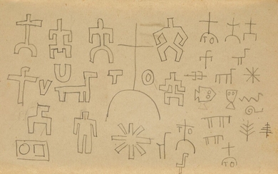 JOAQUIN TORRES GARCIA (1874 / 1949) "Symbols", 1942