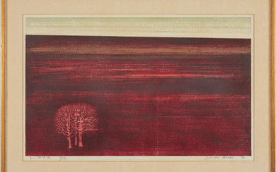 JOICHI HOSHI, woodcut, 1972, signed 69/80.