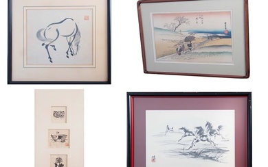 Japanese Woodblock Prints Group of 4