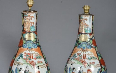 Japon XIXème. Paire de lampes en céramique... - Lot 31 - Conan Hôtel d’Ainay