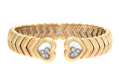 Jewellery Bracelet CHOPARD, bracelet, Happy Diamonds, 18K gold, brilliant c...
