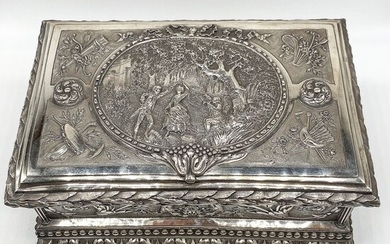 Jewellery box (1) - .800 silver - France - Late 19th century