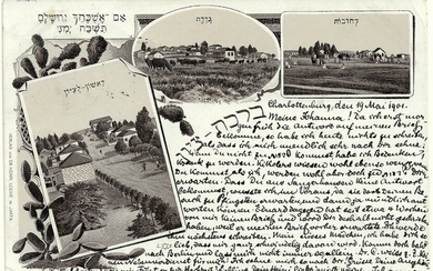 Jewish Colonies in Palestine Postcard - Loewe, Jaffa
