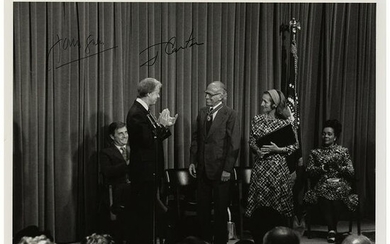 Jimmy Carter and Jonas Salk Signed Photograph