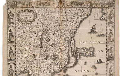 John Speed - 17th century engraved map - The Kingdom of China