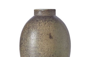 Josep Llorrens ARTIGAS (1892-1980) Vase ovoïde en céramique émaillée ocre et brune Signé « Artigas...