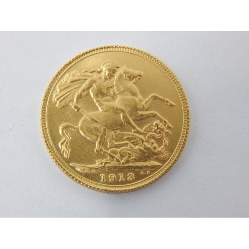 KGV Full Gold Sovereign 1913