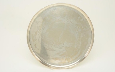 Kalo large sterling silver round tray. Marked