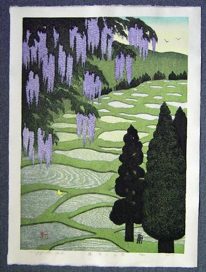 Kazuyuki Ohtsu (B - 1935): Wisterias In The Mountains