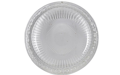 LALIQUE FROSTED & CLEAR GLASS FLOWER BOWL
