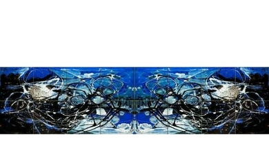 Large Abstract Ceramic Tile Mural