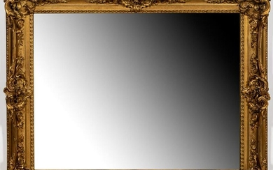 Large Gilt Gesso & Wood Louis XV Style Mirror