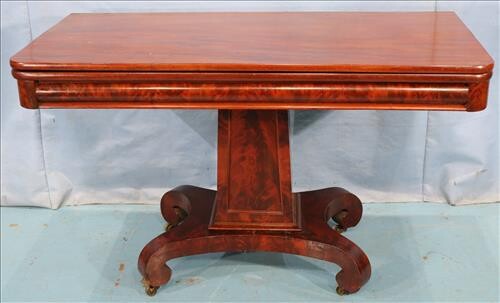 Large flame mahogany game table