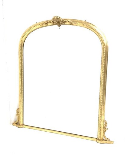 Large late 20th century gilt framed over mantel mirror,...
