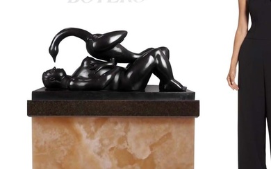 Leda & Swan, A Large FERNANDO BOTERO Bronze Sculpture