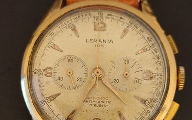Lemania - Lemania 105 Cronografo Vintage anni 50 in Oro giallo 18kt Cassa 37mm - 256 - Men - 1950-1959