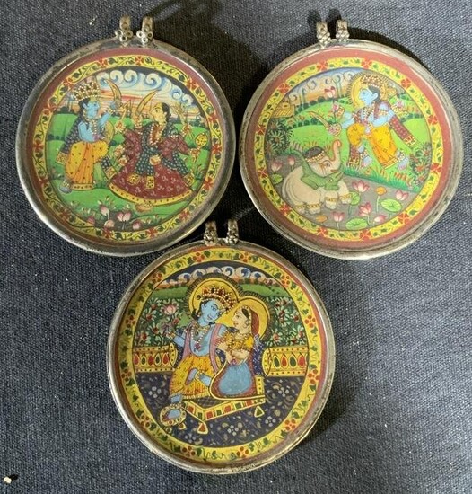 Lot 3 Persian Miniature Paintings