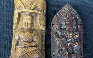 Lot Of Indian Carvings, Ganesh, Buddha
