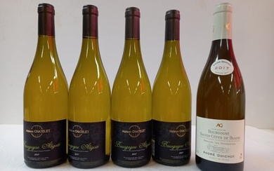 Lot de 5 bouteilles comprenant : 4 Bourgogne... - Lot 31 - Enchères Maisons-Laffitte