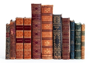 Lot of 11 books, American literature fine bindings